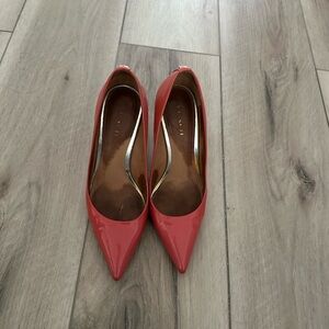 Coach Women's Coral Patent Leather Heels